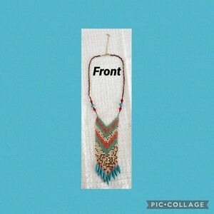 Gold Tone Southwestern Style Fringe Necklace